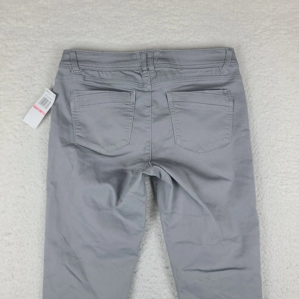 Democracy Jeans Womens 10 Gray Wash Ab Technology Freedom Ankle Skinny Denim NEW
